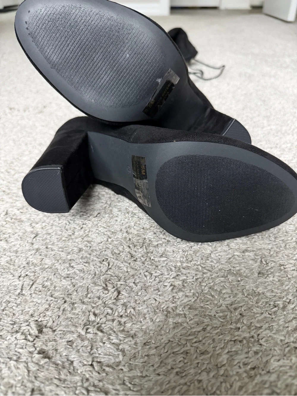 Fashion Nova Black Over-the-Knee Block Heel Boots